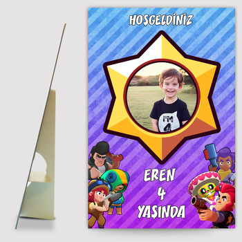 Brawl Star Temalı Ahşap Pano