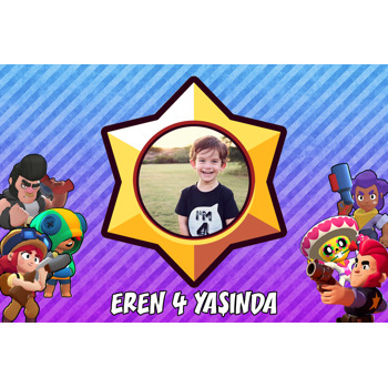 Brawl Star Temalı Doğum Günü Magnet