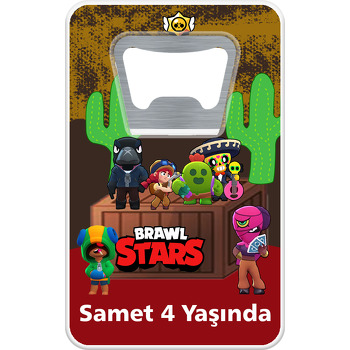 Brawl Stars Temalı Dikdörtgen Magnet Açacak