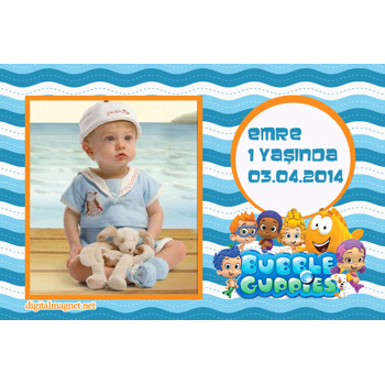 Bubble Guppies Temalı Plastik Magnet