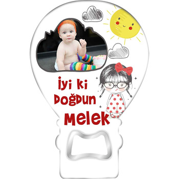 Bulut Çerçeve ile Kız Çocuğu Temalı Balon Magnet Açacak