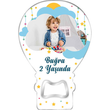 Bulut Çerçeve ile Renkli Yıldızlar Temalı Balon Magnet Açacak