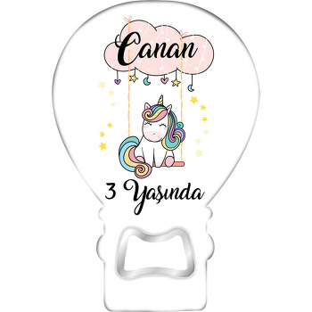 Bulut Salıncakta Unicorn Temalı Balon Magnet Açacak