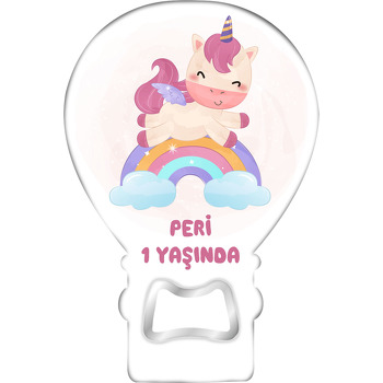 Bulutlar Üzerinde Soft Bebek Unicorn Temalı Balon Magnet Açacak