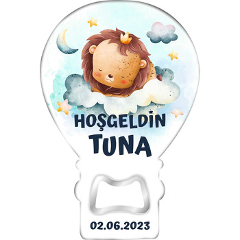 Bulutlarda Uyuyan Aslan Yavrusu Temalı Balon Magnet Açacak