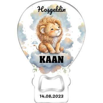 Bulutta Oturan Aslan Temalı Balon Magnet Açacak