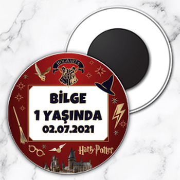 Büyücü Okulu Temalı Daire Plastik Magnet