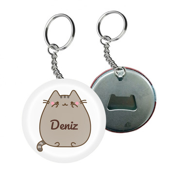 Cat Pusheen Temalı Arkası Açacak Anahtarlık