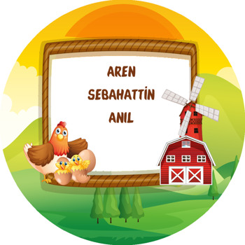 Çiftlik  Temalı Sticker