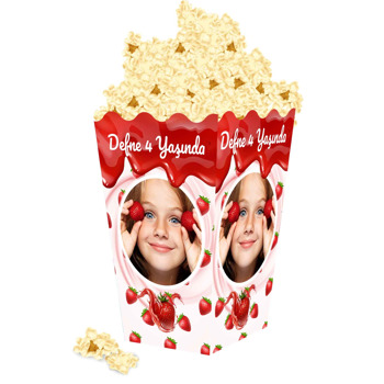 Çilek Temalı Popcorn Kutusu