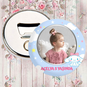 Cinnamoroll Pembe Kurdele Temalı Magnet Açacak