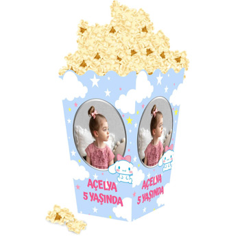 Cinnamoroll Pembe Kurdele Temalı Popcorn Kutusu