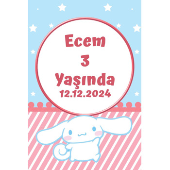 Cinnamoroll Temalı Doğum Günü Afiş