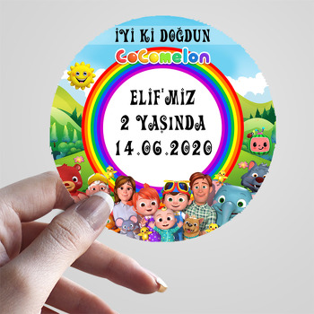 Cocomelon Temalı Doğum Günü Sticker