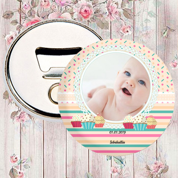 Cup Cake Temalı Fotoğraflı Magnet Açacak