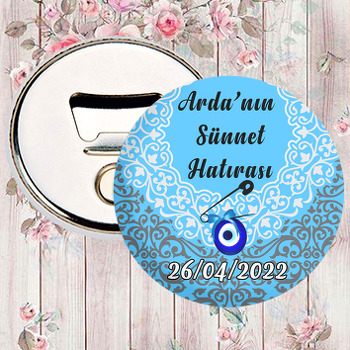 Damask Desenli Sünnet Temalı Magnet Açacak