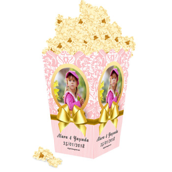 Damask  Pink Temalı Popcorn Kutusu