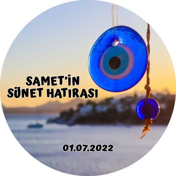 Deniz ile Nazar Boncuğu Temalı Sticker