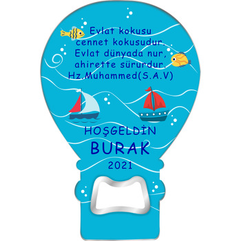 Denizaltı Temalı Hoşgeldin Bebek Balon Magnet Açacak