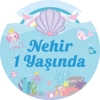 Denizaltında Ahtapot ve Gökkuşağı Temalı Sticker