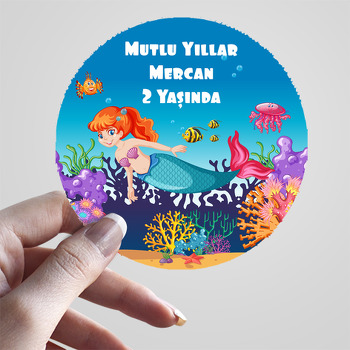 Denizkızı Ve Mercanlar Temalı Sticker