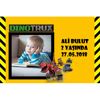 Dinotrux Temalı Doğum Günü Magnet