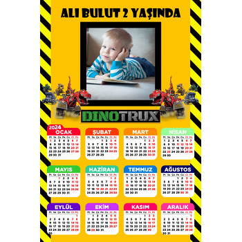 Dinotrux Temalı Takvim Magnet