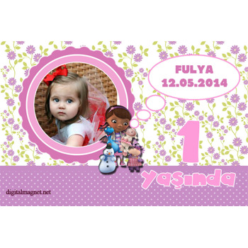 Dr Mcstuffins Temalı Plastik Magnet