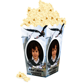 Ejderha koruyucuları Temalı Popcorn Kutusu