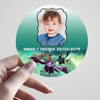 Ejderha Nasıl Eğitilir Temalı Doğum Günü Sticker