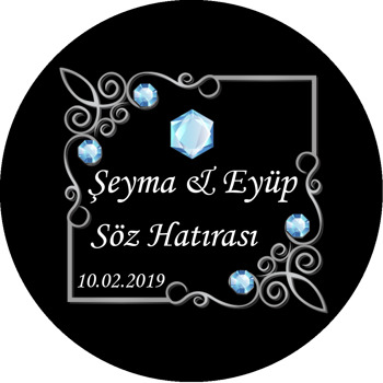 Elmaslar Temalı Söz Nişan Nikah Sticker