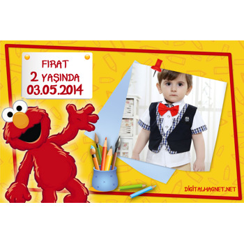 Elmo Temalı Plastik Magnet