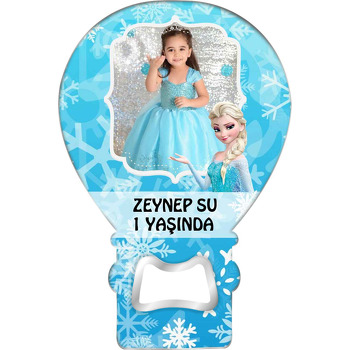 Elsa Mavi Fon Temalı Balon Magnet Açacak