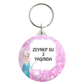 Elsa Pembe Fon Temalı Anahtarlık