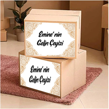 Etnik Çiçekli Gold Desen Temalı Sticker