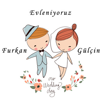 Evlilik Temalı Sticker