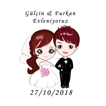 Evlilik Temalı Sticker