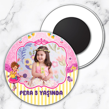 Fancy Nancy Clancy Temalı Daire Plastik Magnet