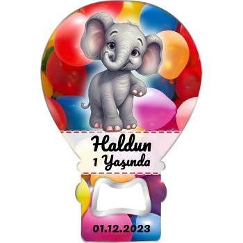 Fil ile Balon Fon Temalı Balon Magnet Açacak