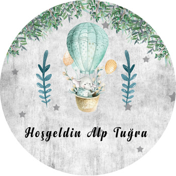 Hoşgeldin Bebek Fil Temalı Hoşgeldin Bebek Sticker