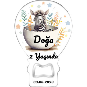 Fincanda Soft Zebra Temalı Balon Magnet Açacak