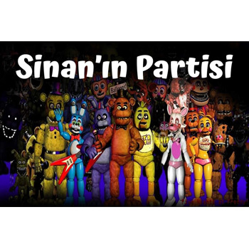 Five Nights at Freddys Ekip Temalı Doğum Günü Afiş