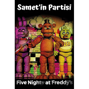 Five Nights at Freddy Temalı Doğum Günü Afiş