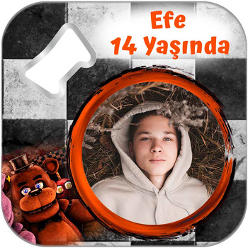 Five Nights At Freddys Temalı Kare Magnet Açacak