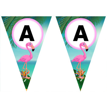 Flamingo Orman Temalı Parti Banner