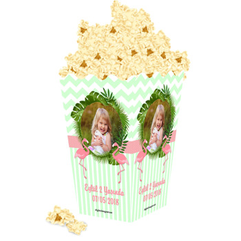 Flamingo Temalı Popcorn Kutusu