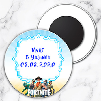 Fortnite Temalı Daire Plastik Magnet