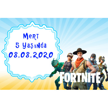 Fortnite Temalı Doğum Günü Afiş