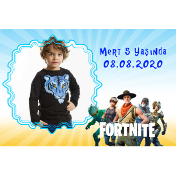 Fortnite Temalı Doğum Günü Afiş