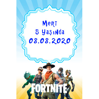 Fortnite Temalı Doğum Günü Afiş